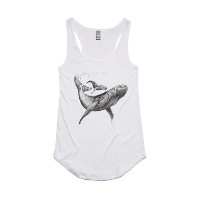 Womens - Racerback - singlet - humpback print